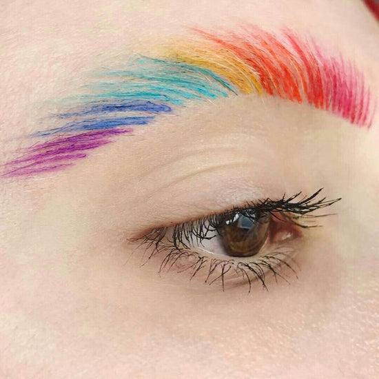 Rainbow brow trend 2017